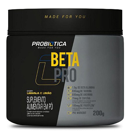 Beta Pro Laranja e Limão 200g - Probiotica