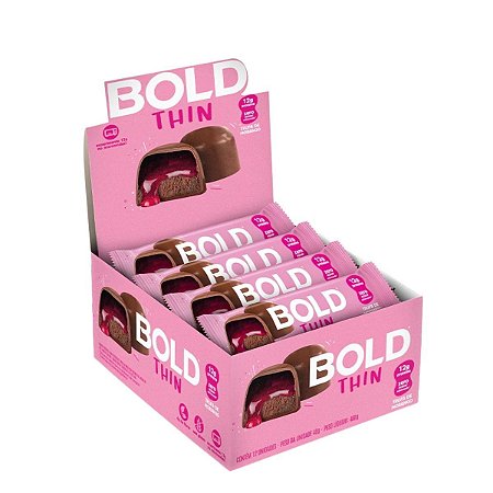 Bold Thin Trufa de Morango 12 Unidades - Bold Snacks