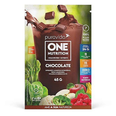 One Vegan Chocolate Sachê 45g - Pura Vida