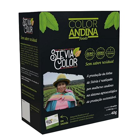 Adoçante Stevia em Sachê 50 unidades - Color Andina