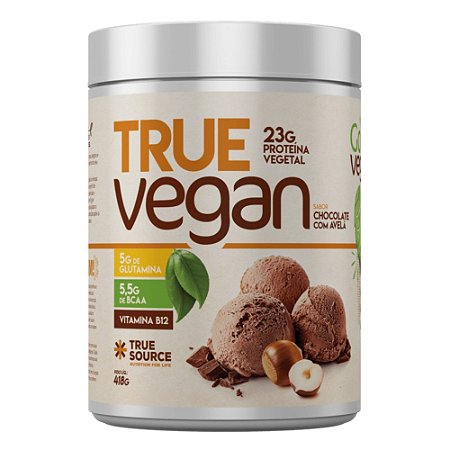 True Vegan Chocolate Com Avelã 418g - True Source