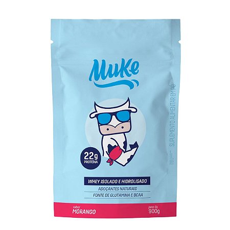 Whey Muke Morango 900g - Mais Mu