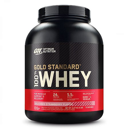 Whey Gold Standard Morango 5lbs (2270g) - Optimum Nutrition