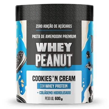 Pasta De Amendoim Premium Cookies 'N Cream 600g - Whey Peanut (Val. 23/05/2024)