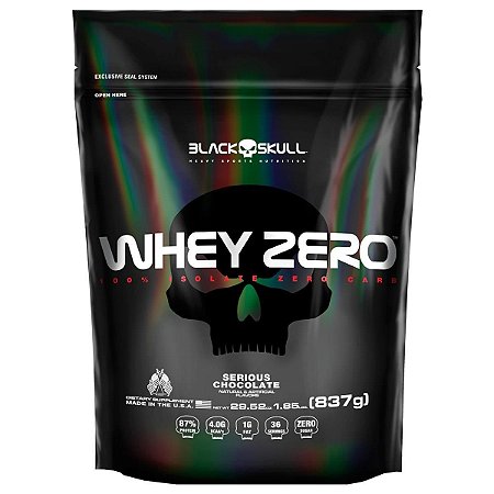 Whey Zero Refil 837g - Black Skull