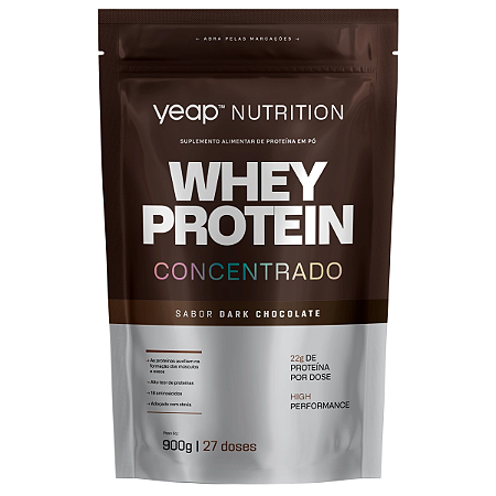 Whey Protein Concentrado Dark Chocolate 900G - Yeap Nutrition