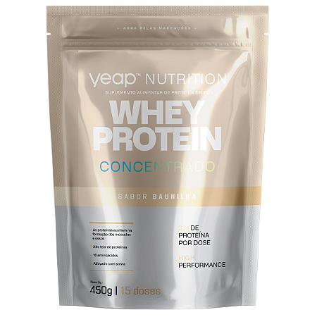 Whey Protein Concentrado Baunilha 450G - Yeap Nutrition