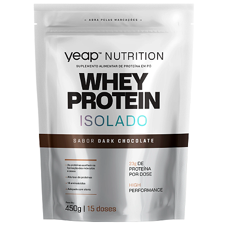Whey Protein Isolado Dark Chocolate 450G - Yeap Nutrition