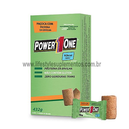 Paçoca com Proteína Vegana (432g) 24 Unidades - Power One