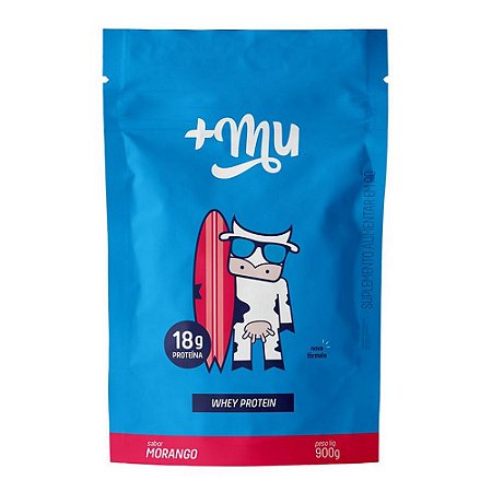 Whey Concentrado +Mu Morango 900g - Mais Mu