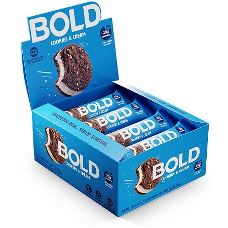 Bold Bar Cookies & Cream 12 Unidades - Bold Snaks