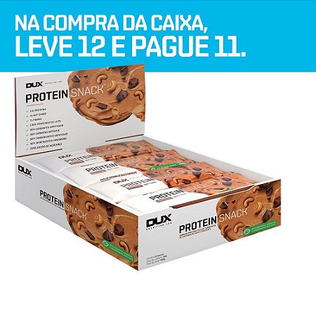 Protein Snack Pasta de Castanha de Caju e Chocolate 12 Unidades - Dux Nutrition