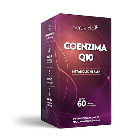 Coenzima Q10 250mg 60 Cápsulas - Pura Vida