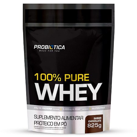 100% Pure Whey Refil 825g Chocolate - Probiotica