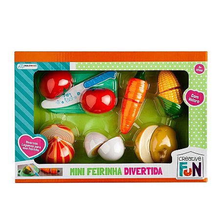 Creative Fun Mini Feirinha Divertida 6 legumes com Velcro - Multikids