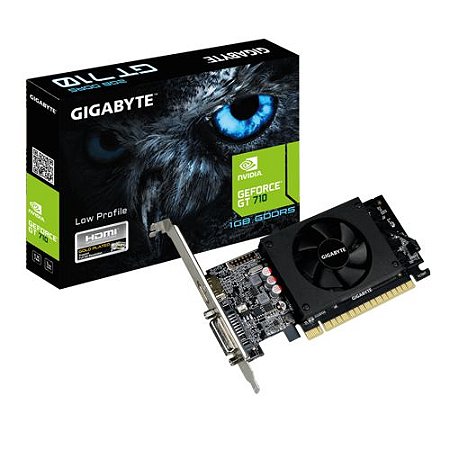 Placa de Vídeo Gigabyte Geforce GT 710 1GB DDR5 64 Bits