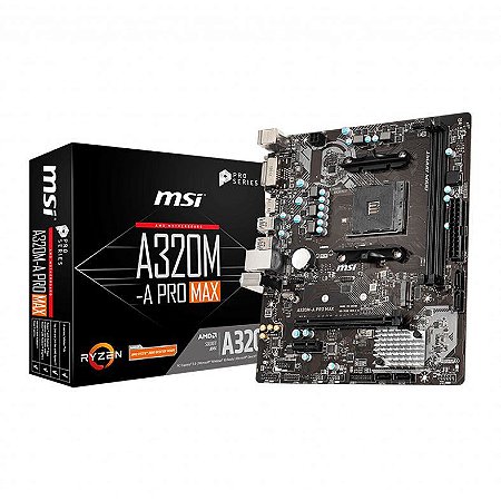 Placa Mãe MSI A320M-A Pro Max AM4 DDR4