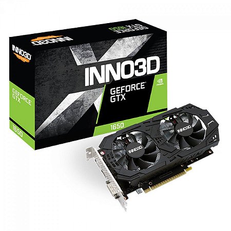 Placa de Vídeo Geforce GTX 1650 4GB DDR6 Inno3D 128 Bits GF-GTX1650 Twin X2