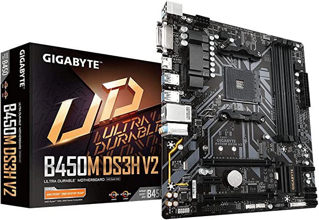Placa Mãe Gigabyte B450M DS3H V2 AMD AM DDR4