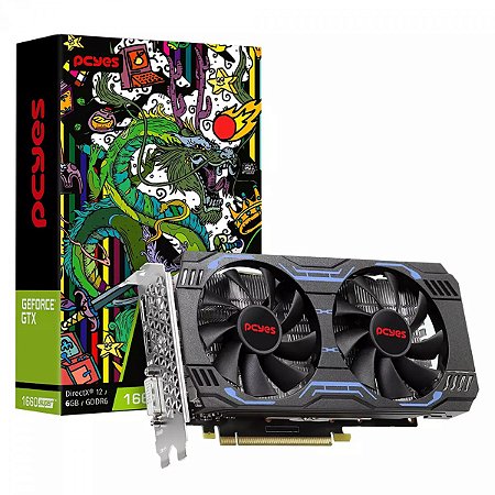 Placa de Vídeo PCYES NVIDIA GeForce 1660 Super, 6GB, GDDR6, 192-Bit, PA1660S6GR6DF