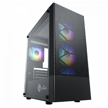 Gabinete Gamer Ninja Hive RGB 3 Coolers