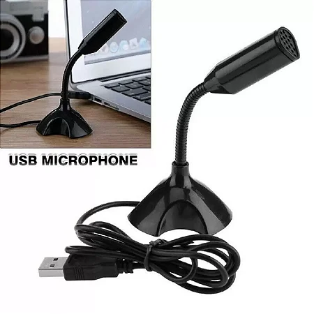Microfone USB Estéreo Direcional Para Computador / PC Omni LE-917 - Lelong
