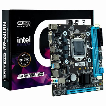 Placa Mãe Goline Intel 1150P H81M-G2 M2 Usb 3.0 Cor Preto