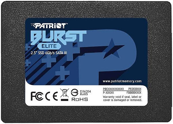 HD SSD 240GB Patriot 2.5" Sata III Burst Elite