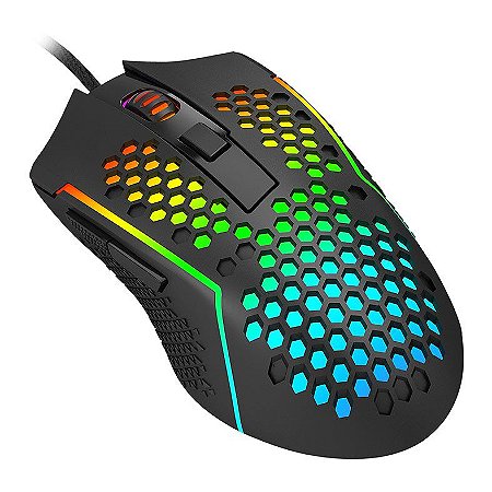 Mouse Gamer Redragon REAPING, RGB, 12400DPI, 6 Botoes, Preto, M987-K