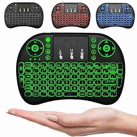 Mini Teclado Com Led Pc Ps3 Xbox Tvbox