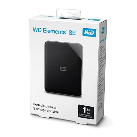 HD Externo Portátil WD Elements 1TB USB 3.0 Preto
