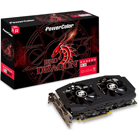 Placa de Vídeo PowerColor Radeon RX 580 Red Dragon 8GB AXRX 580 8GBD5-3DHDV2/OC