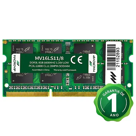 Memoria DDR3L 8GB 1600MHZ Notebook Macrovip
