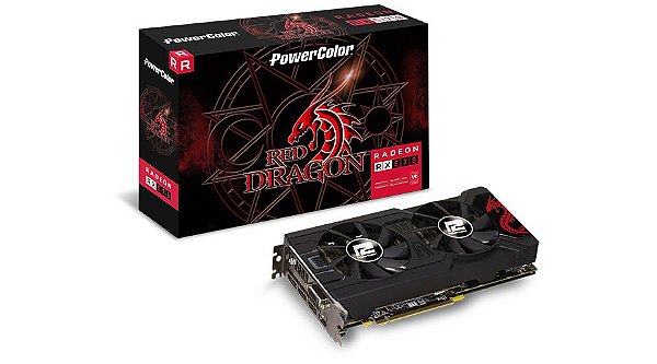 Placa de Vídeo Radeon  RX 570 Powercolor Red Dragon 4GB DDR5 256 bits