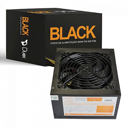 FONTE DUEX 600W DX600 FSE BLACK EDITION