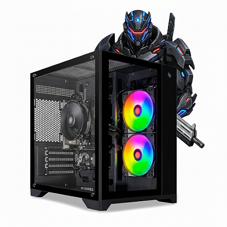 Computador Intervia Storm Ryzen 5 4500 + 32GB DDR4 + SSD 480GB + RX 580 8GB DDR5