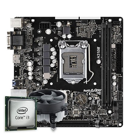 Kit Upgrade Intel Core I3-8100, H310 DDR4, Cooler