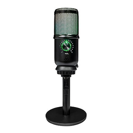 Microfone Horcrux V2, RGB, USB, Preto