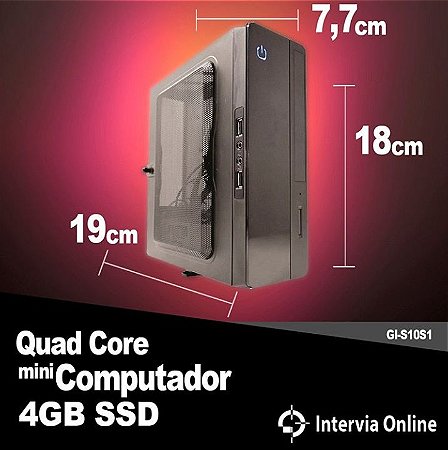 Mini PC AMD Quad Core 4GB SSD 120GB