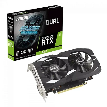 Placa de Video Asus GeForce RTX 3050 Dual OC Edition, 6GB, GDDR6, 96-bit, DUAL-RTX3050-O6G