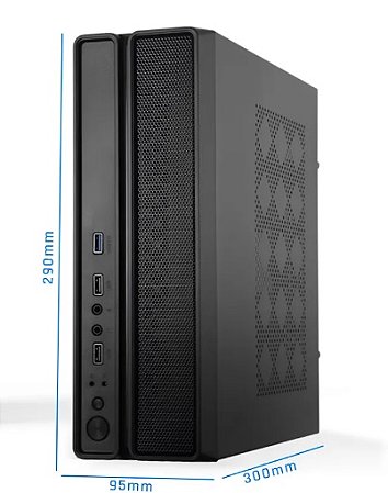 Gabinete Office Slim Bluecase BG-2002 Preto com Fonte TFX 200W