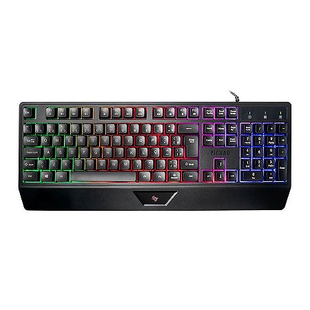 Teclado Gamer Venus P1, Rainbow, ABNT2, Preto