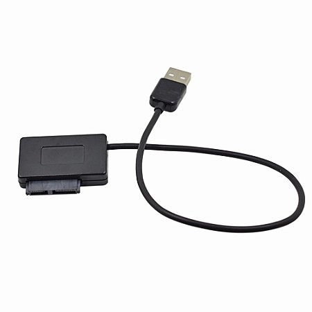 Adaptador Conversor Mini S-ata USB para CD/DVD Notebook