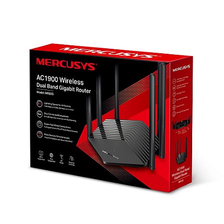 Roteador Wireless Gigabit Mercusys Dual Band 2,4/5GHz AC1900 - MR50G ( Mesh )