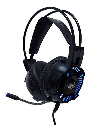 Headset Gamer Fone De Ouvido 7.1 Virtual Led Com Microfone P2 Knup KP-464