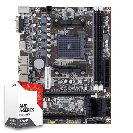 Kit Upgrade AMD FM2 A8 7500 3.00 Ghz Quad Core + Placa Mãe A88-MAFM2