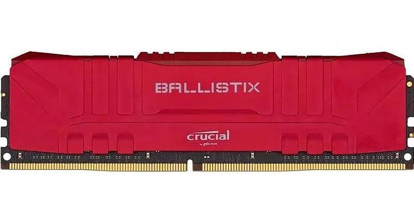 Memória Ballistix Gamer 8GB DDR4 3000Mhz Red