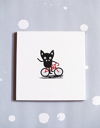 Azulejo 15x15 Monster Bike - Branco