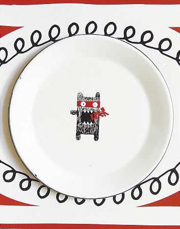 Prato Ágata 20x20 Monster Roar - Branco