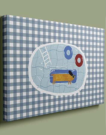 Quadrinho Canvas 25x36 - Mapa do Tesouro - Pool Party